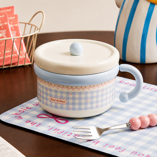 Gingham Food Bowl