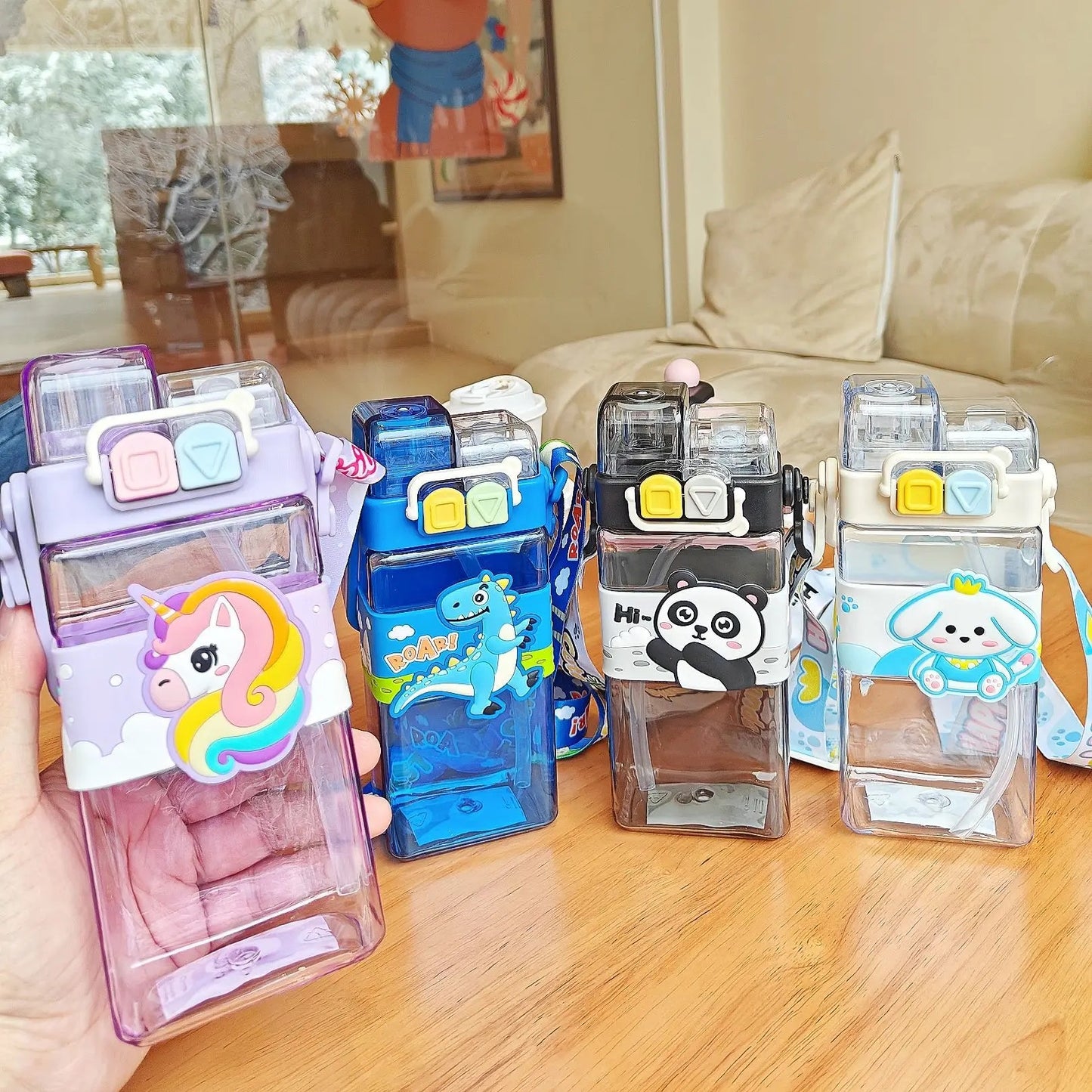 Kids Dual Straw Water Bottle