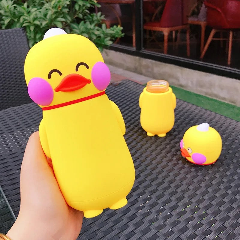 Duck Glass Water Bottle