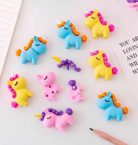 Unicorn Eraser 5pcs Set