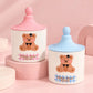 Baba Bear Mini Storage Jar with cute bear design and pastel pink and blue lids