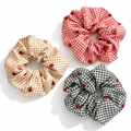 Cherry Gingham Scrunchie