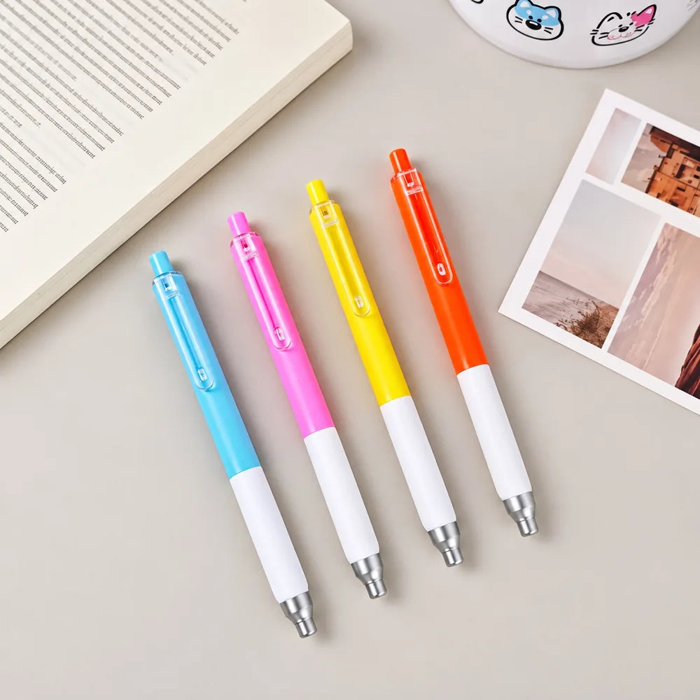 Color Pop 0.5mm comfort pen with soft grip in blue, pink, yellow and orange