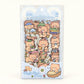 A package of 'Fluffy Bear Dailys' sticker sheets by the brand ZABC, featuring multiple cute cartoon bear illustrations in pastel colors on a clean white background.