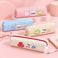 Happy Bunny Pencil Case with cute embroidery and pastel colour options