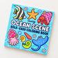 Ocean Scene bold and easy 24-page coloring book with cute sea animal illustrations