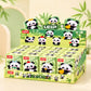 Panda Day kawaii building blocks set with cute panda character variants