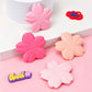  Sakura flower-shaped kawaii eraser in assorted soft pink and peach pastel colours